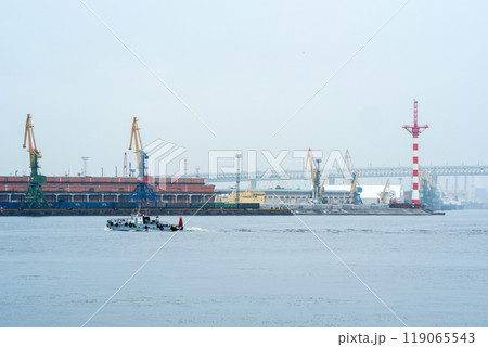 cargo port on a cloudy day cargo port on a cloudy day 119065543