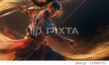 戦闘中の侍 119065752