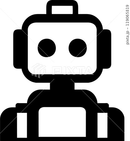Illustration of Robot Icon in Flat Style. Illustration of Children's Toy Illustration of Robot Icon in Flat Style. Illustration of Children's Toy 119065819