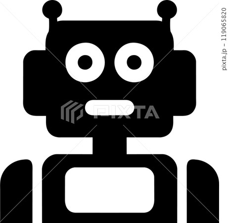 Illustration of Robot Icon in Flat Style. Illustration of Children's Toy Illustration of Robot Icon in Flat Style. Illustration of Children's Toy 119065820