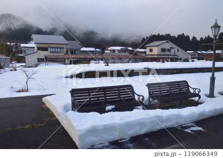 JR東日本磐越西線の野沢駅から津川駅までの早朝風景(2022年12月) JR東日本磐越西線の野沢駅から津川駅までの早朝風景(2022年12月) 119066349