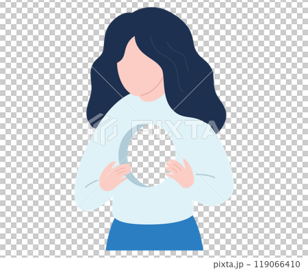 一個內心有洞並感到失落的女人的插圖 119066410