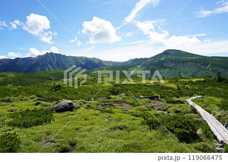日本最後の秘境　雲ノ平アルプス庭園の景観　 119066475