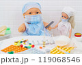 Toys medical scene with doctor and nurse at work 119068546