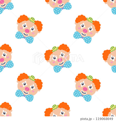 circus clown seamless patternのイラスト素材 [119068649] - PIXTA