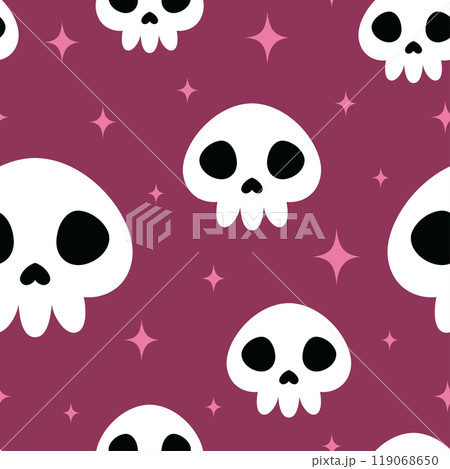 cute skull halloween seamless pattern cute skull halloween seamless pattern 119068650