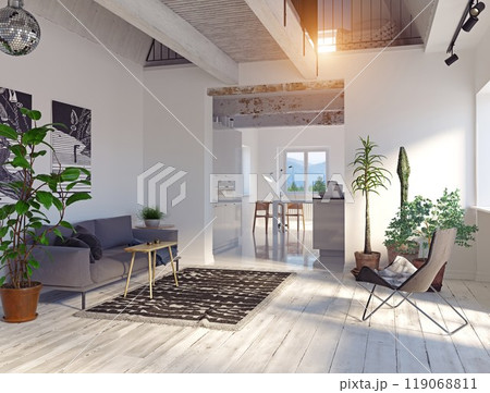 modern house interior. modern house interior. 119068811