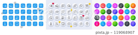 Travel loan, Inflation and Report line icons. Square, Gradient, Pin 3d buttons. AI, QA and map pin icons. Pack of Manager, Business person, Update data icon. Vector Travel loan, Inflation and Report line icons. Square, Gradient, Pin 3d buttons. AI, QA and map pin icons. Pack of Manager, Business person, Update data icon. Vector 119068907