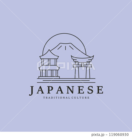 torii gate logo of japan temple, pagoda logo vector illustration design graphic template torii gate logo of japan temple, pagoda logo vector illustration design graphic template 119068930