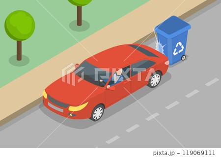 3D Isometric Flat Vector Illustration of Car Driving Tips , Rules For Driving and Parking Outdoors 3D Isometric Flat Vector Illustration of Car Driving Tips , Rules For Driving and Parking Outdoors 119069111