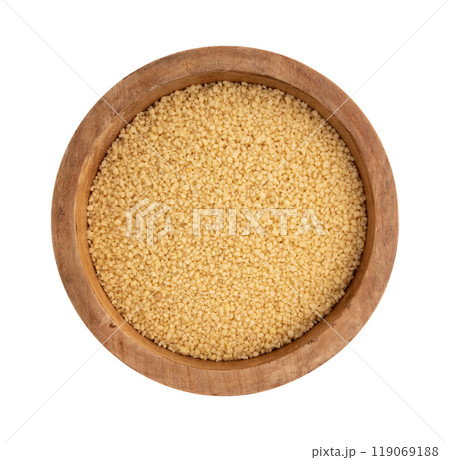 dry couscous isolated on white 119069188