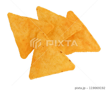 nachos isolated on white background 119069192