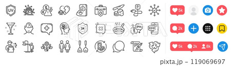 Change money, Charging parking and Food delivery line icons pack. Social media icons. Phone password, Deflation, Cocktail web icon. Leadership, Recycle, Psychology pictogram. Vector Change money, Charging parking and Food delivery line icons pack. Social media icons. Phone password, Deflation, Cocktail web icon. Leadership, Recycle, Psychology pictogram. Vector 119069697
