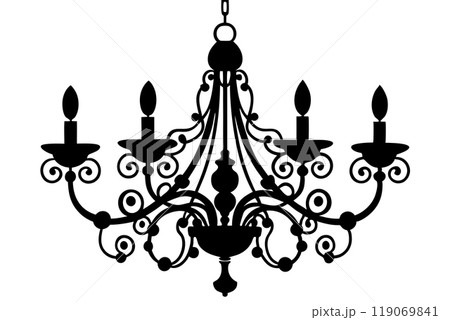 A chandelier icon silhouette vector illustration A chandelier icon silhouette vector illustration 119069841