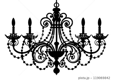A chandelier icon silhouette vector illustration 119069842
