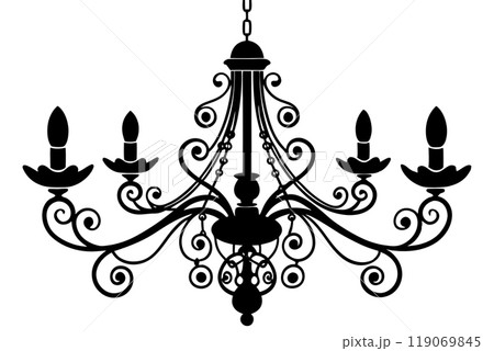A chandelier icon silhouette vector illustration 119069845