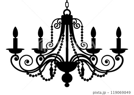 A chandelier icon silhouette vector illustration A chandelier icon silhouette vector illustration 119069849