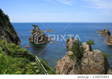 鳥取県岩美町 千貫松島周辺の風景 鳥取県岩美町 千貫松島周辺の風景 119070461