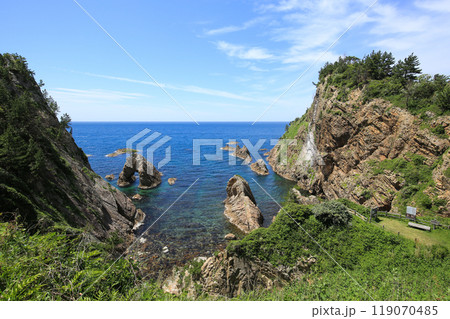 鳥取県岩美町 千貫松島周辺の風景 鳥取県岩美町 千貫松島周辺の風景 119070485