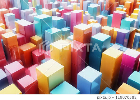 city with lego style buildings 119070585