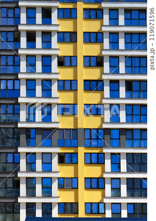 Architecture of Modern Building. Windows on Facade. 119071596