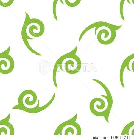 Islamic tulip, floral geometry. Tatar seamless pattern. Culture of the Tatar people, symbols of green and red. 119071736