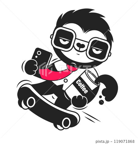 Skateboard Vector Illustration with Skateboarders Jumping on a Springboard in a Skatepark in Extreme Sports on Flat Style Cartoon Background 119071868