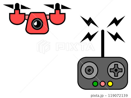 無線で操作して高性能カメラによる撮影や探査が出来るドローン 119072139