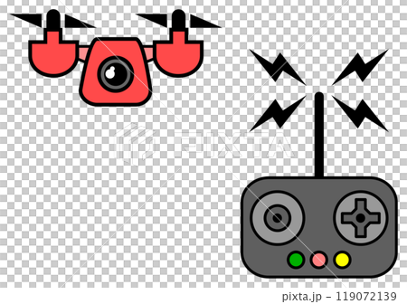 無線で操作して高性能カメラによる撮影や探査が出来るドローン 119072139