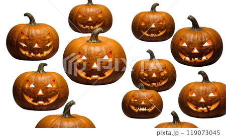 halloween pumpkin on white background 119073045
