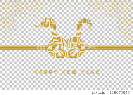 時尚簡約2025蛇年新年賀卡 119073049