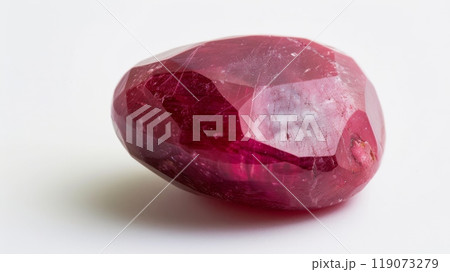 Polished Ruby Gemstone Close Up for Jewelry Design, Gem Industry, Mineral Display, and Precious Stone Collection Polished Ruby Gemstone Close Up for Jewelry Design, Gem Industry, Mineral Display, and Precious Stone Collection 119073279