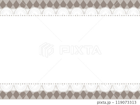 横長フレーム×ダイヤ柄(グレー) 119073313