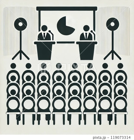 プレゼンのシンプルアイコン 119073314