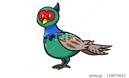 ポップなキジのイラスト 119073622