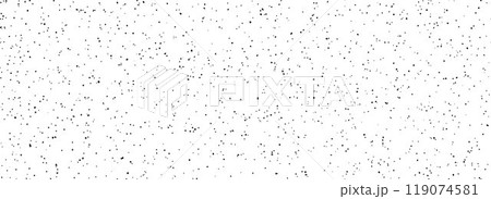 Seamless grain speckle texture. Distress grunge dot background. Black grungy splash repeated pattern. Splatter dirty grit overlay with drops, specks, flecks. Gravel noise for banner, poster. Vector 119074581