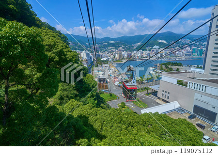 静岡県熱海市のアタミロープウェイから北西側の眺望(熱海市街,熱海港,和田浜南町など) 119075112