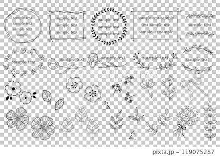 天然植物畫線框套裝 天然植物畫線框套裝 119075287