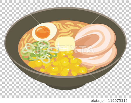 味噌ラーメンのイラスト 119075313