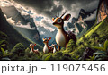 可愛らしい鹿の山 119075456