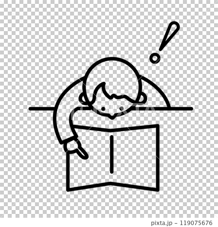理解して勉強する子どものイラスト 理解して勉強する子どものイラスト 119075676