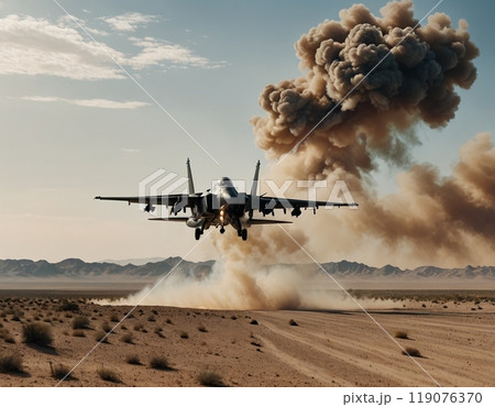 飛び立つ戦闘機 119076370