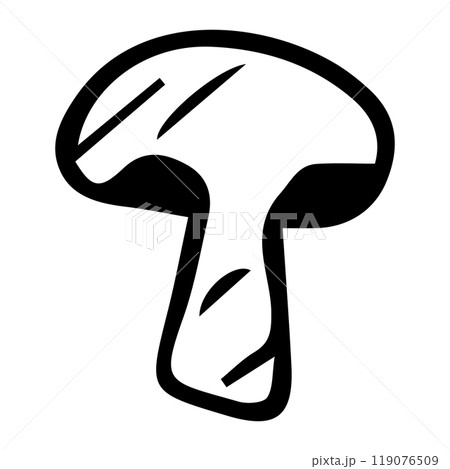 Vector element mushroom champignon on a Vector element mushroom champignon on a 119076509