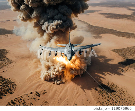 砲撃する戦闘機 119076966