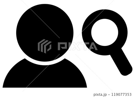 人物検索のアイコン 黒 119077353