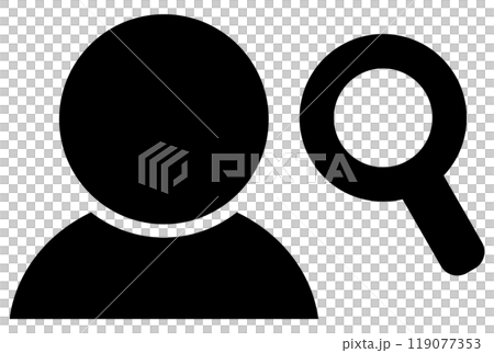 人物検索のアイコン 黒 119077353