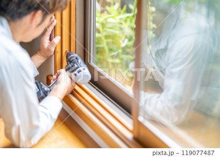 内窓 二重窓 断熱 インナーサッシ 設置工事 内窓 二重窓 断熱 インナーサッシ 設置工事 119077487