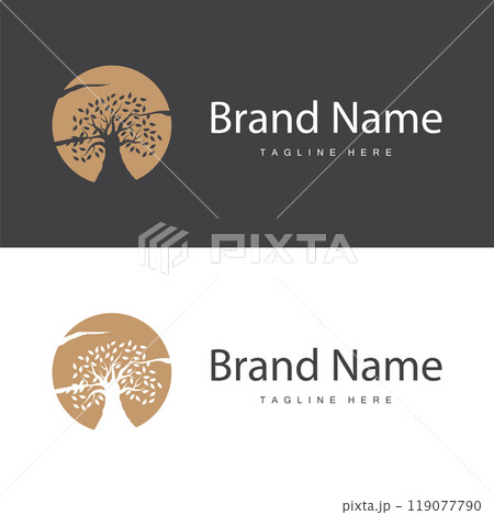 green nature education kids playground tree logo illustration and play tree design 119077790