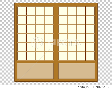 和風な障子戸のイラスト素材 和風な障子戸のイラスト素材 119078487