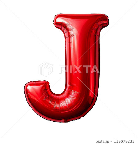 赤いバルーンの文字「J」 赤いバルーンの文字「J」 119079233